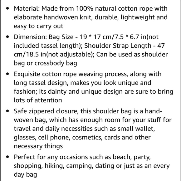 CROCHET FRINGED SHOULDER CROSSBODY BAG - Picture 6 of 7